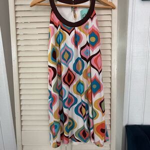 JM Collection Multicolor Geometric Mini Dress